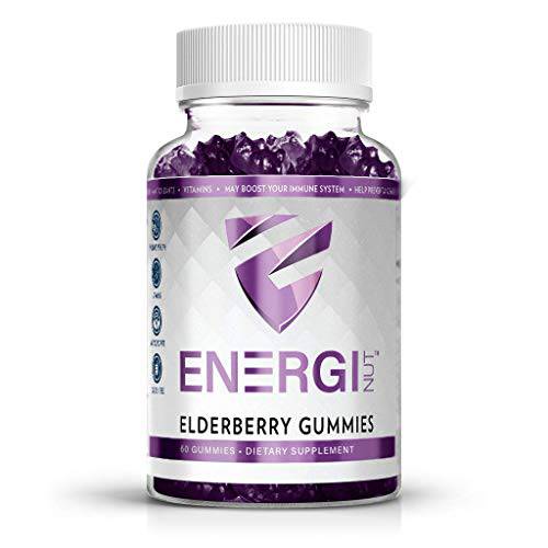 Elderberry Gummies Powerful Immune System Booster Improves Heart Anti-inflammatory Blended with Zinc and Vitamin C | 60 Gummies
