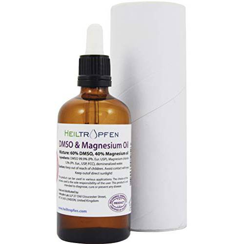 DMSO & Magnesium Oil Mixture by Dr. Hartmut Fischer (3.4 Oz), Pharmaceutical Grade Ingredients, High Purity, Low Odor, Heiltropfen®