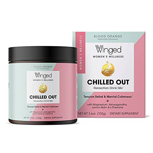 Winged Chilled Out | A Natural Calm Powder | Blood Orange Flavor (30 Servings), Non-GMO