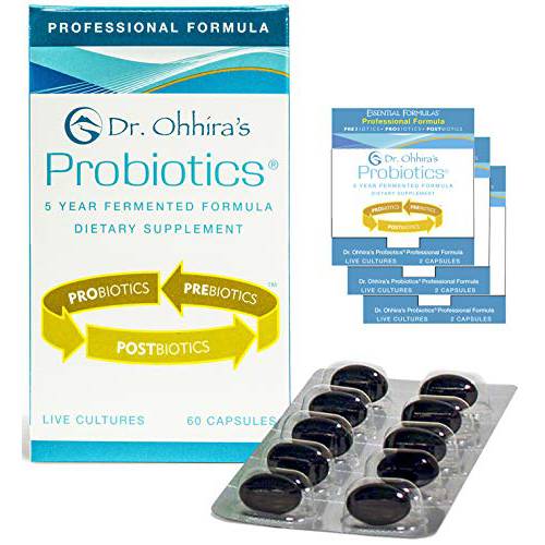 Dr. Ohhira’s Probiotics Professional Formula - 60 Capsules with Bonus 3 Travel Size Samples (6 Capsules Bonus)