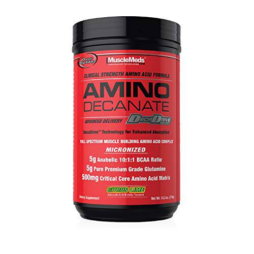 MuscleMeds Amino Decanate, Citrus Lime, 360 Grams