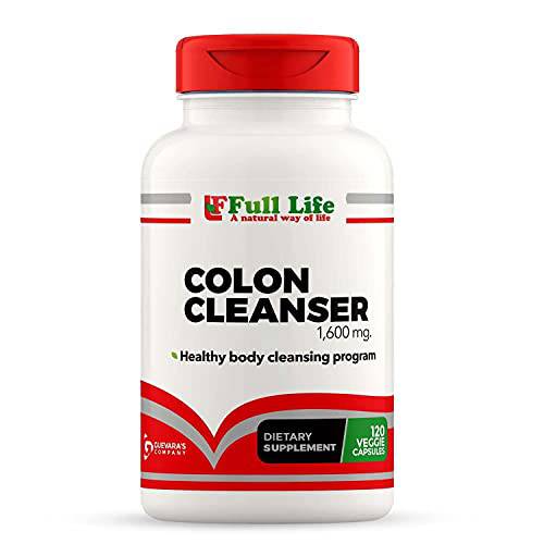 Full life Colon Cleanser - Detoxification| Constipation Relief | Supports Bloating | Healthy Skin, Boost Energy and Strength - Natural Veggie Capsule 120 Capsules, 60 Day Supply