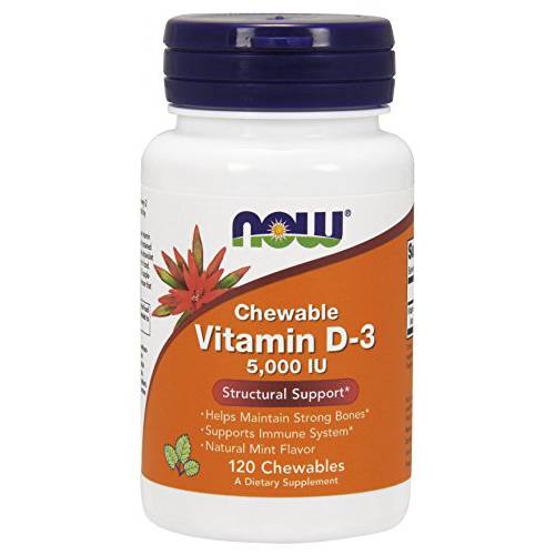 NOW Foods - Vitamin D-3 5000 IU 120 chews