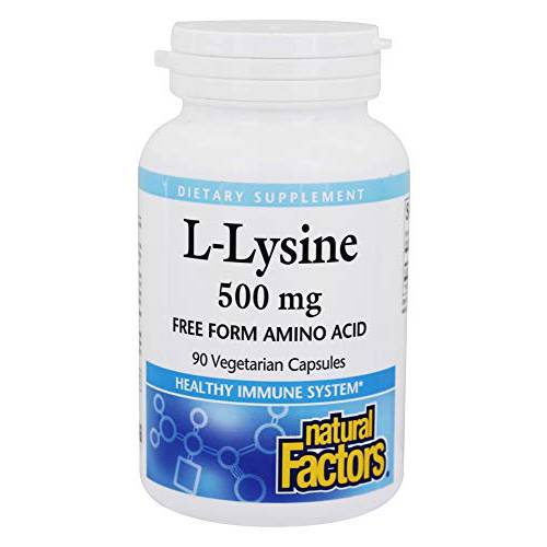 Natural Factors - L-Lysine, Supports Healthy Immune System Function, 90 Vegetarian Capsules