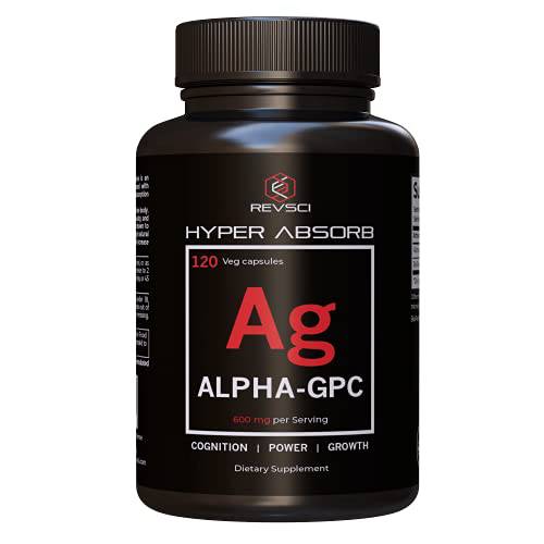 Alpha GPC Choline Supplements, 120 Hyper Absorb Capsules - Alpha GPC 600 mg Serving Acetylcholine Supplements - Alpha GPC 300mg Focus Pills - Dynamic Brain Advanced Memory Formula Nootropic Supplement