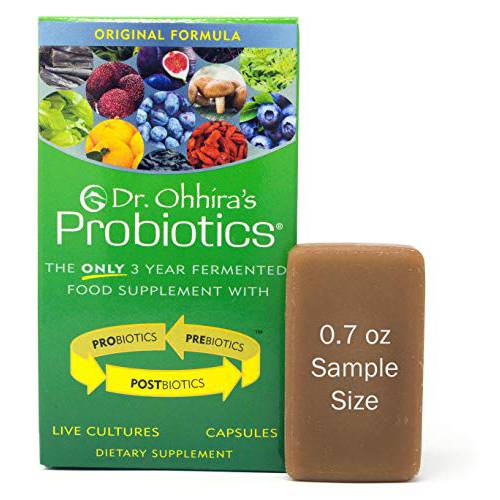 Dr. Ohhira’s Probiotics Original Formula, 60 Capsules with Sample Size Kampuku Beauty Bar Soap 20g