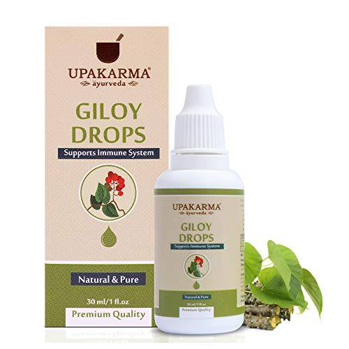 UPAKARMA Ayurveda Giloy and Ginger Drops Ayurvedic Herbs Drops to Boost Immunity and Strength- 30ml + 30ml/ 2 fl. Oz