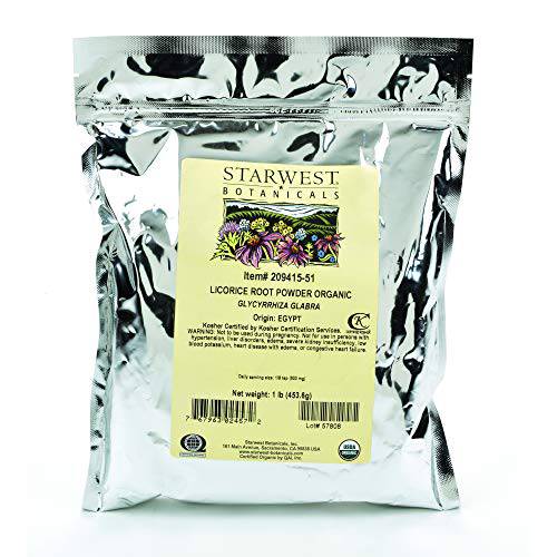Starwest Botanicals Organic Licorice Root Powder, 1 Pound