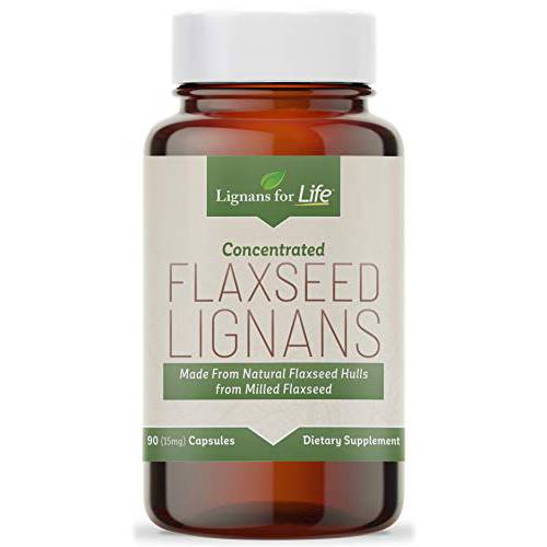 Lignans For Life Flaxseed Lignans for Dogs & People, 15mg - 90 Capsules - Natural Hormone Support