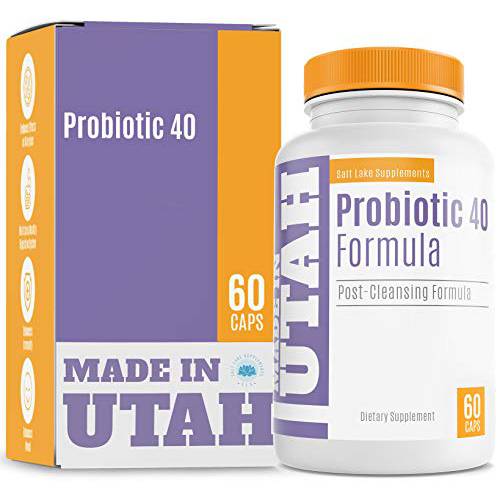 Probiotics Daily Tummy Care Formula - with 40 Billion Proactive Organisms of The 4 Best Probiotic Bacteria, for Digestive Health & Immune Support, 60 Capsules