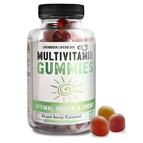 Live Infintely Multivitamin Gummies for Adults - Womens and Mens Daily Immune Support Gummy - Essential Vitamins A, B, C, D, E, B6, B12 with Antioxidants - Gluten Free - 60 Multivitamins