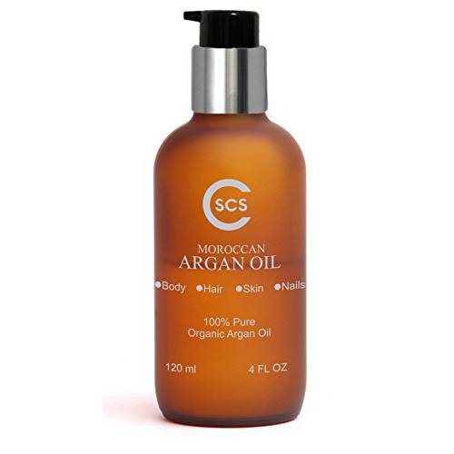 CSCS Pure Organic Moroccan Argan Oil for Hair and Skin — Promotes Soft, Supple Skin — Strengthens Hair and Nails — All-Natural & USDA Certified