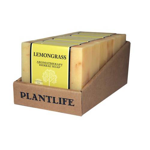Plantlife Value 6 Pack - Lemongrass Aromatherapy Herbal Soap - Natural Ingredients - 4 oz each