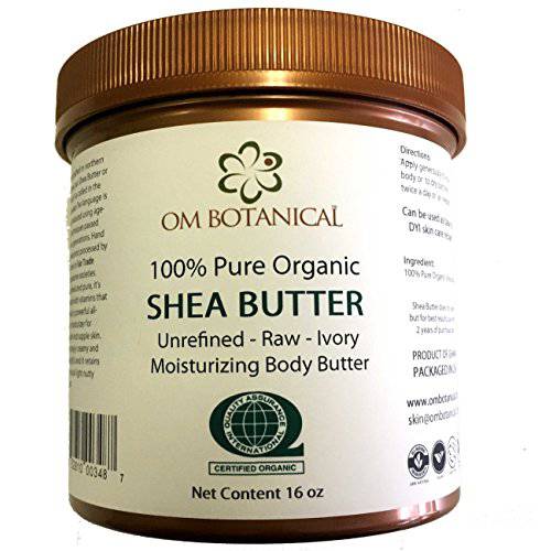 AFRICAN SHEA BUTTER from Ghana 16 oz | Certified Organic Pure Body Butter Raw, Ivory | Skin & Hair Moisturizing, Nourishing and Healing Cream and Base For DIY Skin Care Recipes