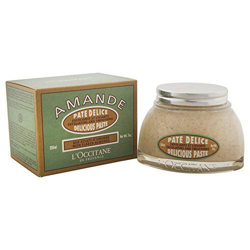 L’Occitane Exfoliating & Smoothing Delicious Paste with Flaked Almonds, 7 oz