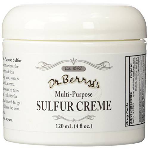 Dr. Berry’s Multi-Purpose Sulfur Creme | Itch Relief from Irritated Skin, Insect Bites, Acne, and Skin infections | Fast and Effective with a Potent Blend of Anti-Inflammatory Ingredients