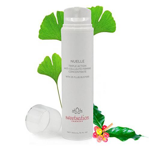 NuElle Triple Action Anti Cellulite Concentrate, with Caffeine, L’Carnitine, CoQ10, Seaweed+ 25 Best Cellulite Fighting ingredients, 5oz. Firming, toning, hydrating.