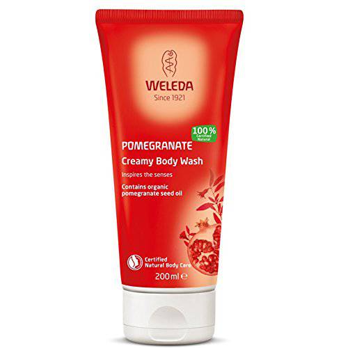Weleda Replenishing Pomegranate Body Wash, 6.8 Fluid Ounce, Gentle Plant Rich Cleanser with Pomegranate, Sesame, Sunflower and Macadamia Oils