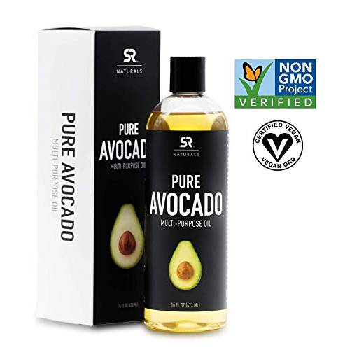 Sports Research Pure Avocado Oil for Hair, Aromatherapy, Massage & More ~ 100% Natural and Non-GMO Project Verified (16oz)