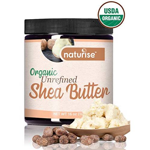 Naturise - African Shea Butter Raw Organic, Pure Shea Butter Raw Organic for Skin and Hair, Shea African Butter Skin Moisturizer, Raw Shea Butter Without Artificial Fillers & GMOs, 1 lb