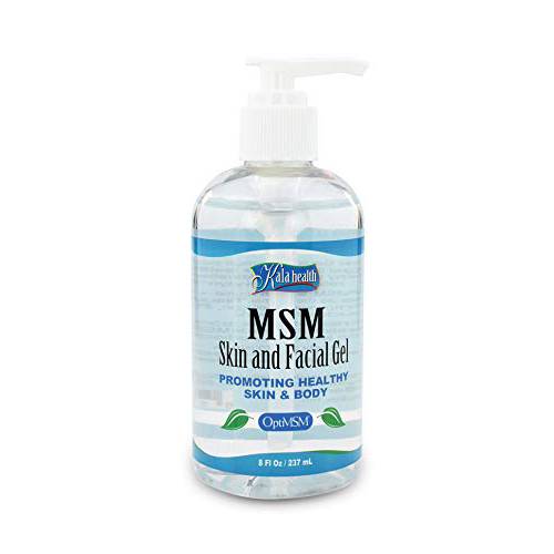 Kala Health MSMPure Max Strength Skin and Facial MSM Gel with Organic Aloe, 8 oz, Preservative Free, Made in the USA