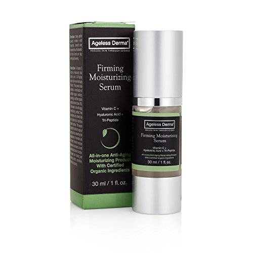 Ageless Derma Firming Natural Face Moisturizing Serum. A Hyaluronic Acid and Vitamin C Anti Aging Facial Moisturizer by Dr. Mostamand