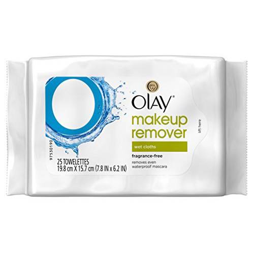Olay Make-Up Remover Towelettes 25 Count Fragrance Free (2 Pack)