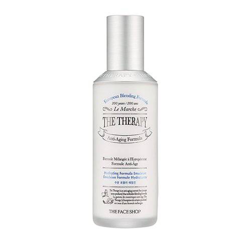 The Face Shop The Therapy Hydrating Formula Emulsion | A Light Weight Moisture-Boosting Emulsion for Hydrating & Anti-Aging Benefits | Anti-Aging Moisture Formula, 4.4 Fl Oz