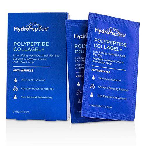 HydroPeptide PolyPeptide Collagel Eye Masks, Line-Lifting Hydrogel, Firmer Appearance and Hydration, 8 Treatments