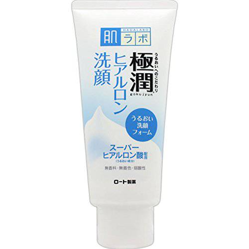 Hada Labo Rohto Gokujun Hyaluronic Face Wash - 100g, White, 3.52 Ounce (Pack of 1)