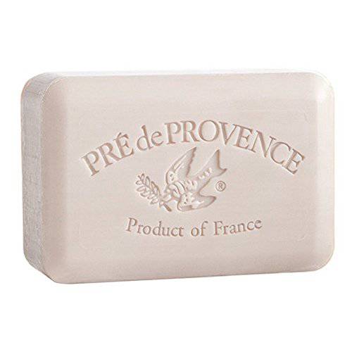 Pre de Provence, Amande (Almond), Set of 2 Bars, Shea Butter Enriched Handmade French Soap Bath Bars, 150 Grams (5.3 oz) Each