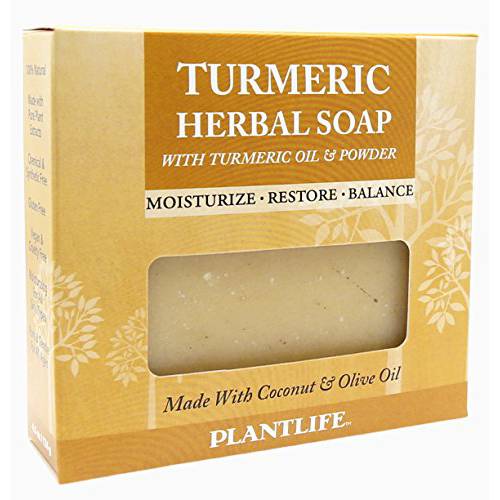 Plantlife Turmeric Herbal Soap with Turmeric Oil and Powder 4oz