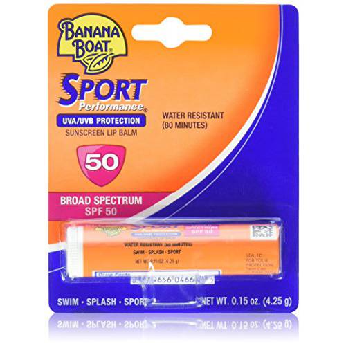 Banana Boat Spf50 Sport Lip Balm 0.15 Ounce (4.4ml) (3 Pack)