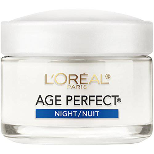 L’Oreal Paris Skin Care Age Perfect Night Cream, Anti-Aging Face Moisturizer With Soy Seed Proteins, 2.5 Oz