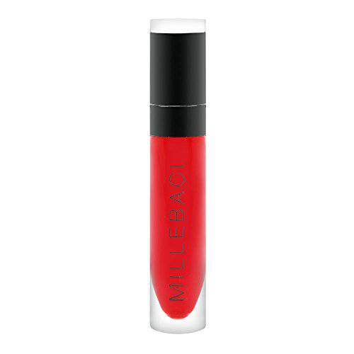 Nouba Millebaci Long Lasting Liquid Lipstick Dark Red, Lustrous Moisturizing Creamy Formula with Intense Color Pigment High Impact Makeup Lip Color Stick Balm For Women (Color 47)