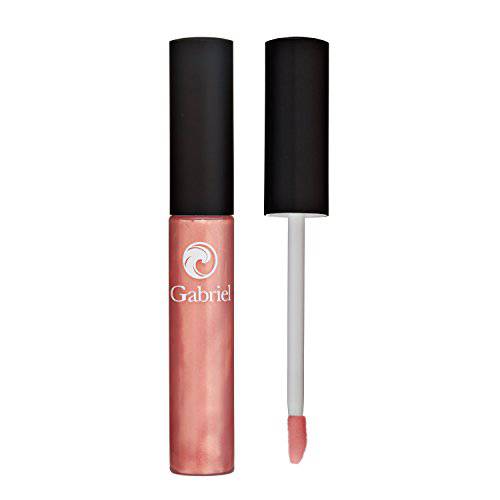 Gabriel Cosmetics Lip Gloss (Ambrosia - Rose Gold/Warm Shimmer), Natural Lipgloss, Paraben Free, Vegan, Gluten-free,Cruelty-free, Non GMO, High performance and long lasting, Infused with Jojoba Seed Oil and Aloe, .27 fl oz.