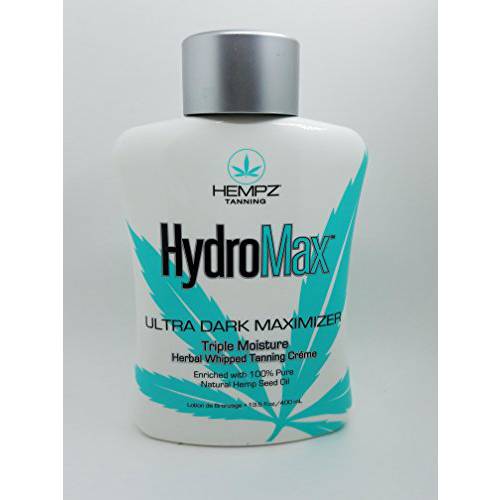 HEMPZ Hydromax Maximizer - Herbal Moisturizing Self Tanning Lotion for Tanning Beds, Beach, Sun 13.5 Fl OZ