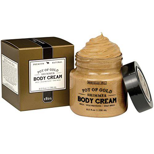 Beekman 1802 - Whipped Body Cream - Pot of Gold - Goat Milk Body Butter, Daily Hydration for Dry Skin - Naturally Exfoliating Body Cream - Good for Sensitive Skin - Goat Milk Bodycare - 8 oz