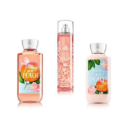 Bath & Body Works ~ Signature Collection ~ Pretty as a Peach~ Shower Gel ~ Fine Fragrance Mist & Body Lotion ~ Trio Gift Set