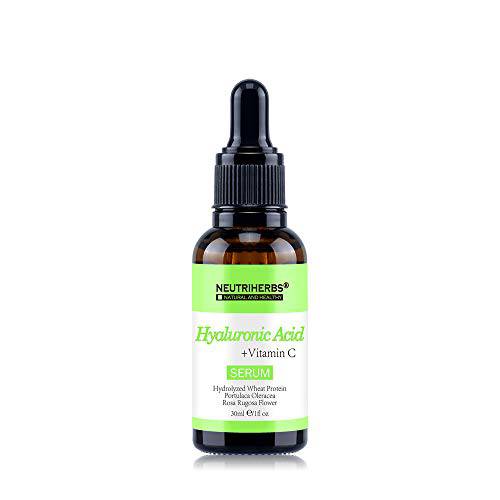 Neutriherbs Hyaluronic Acid Serum Moisturizer Vitamin C for Smoothing & Moisturing - Deeply Hydrates Plumps Skin 30ml /1fl oz(Hyaluronic Acid Serum)