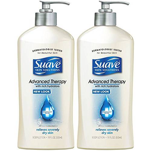 Suave Advanced Therapy Hydrators Skin Lotion Pump,18 Fl Oz (Pack of 2)