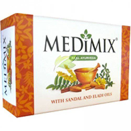 Medimix Herbal Handmade Ayurvedic Soap with Sandal with Eladi Oil for Blemish-Free Skin 125 Gram (Pack of 4)