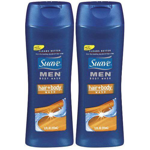 Suave Men 2-in-1 Hair and Body Wash, 15 Fl Oz (Pack of 2)