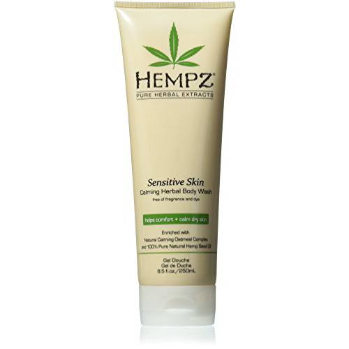 Hempz Sensitive Skin Herbal Body Wash,White Pearl , 8.5 Fluid Ounce