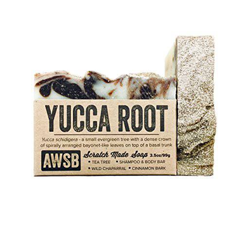 A Wild Soap Bar, Shampoo Soap Bar Yucca Root Body, 3.5 Ounce