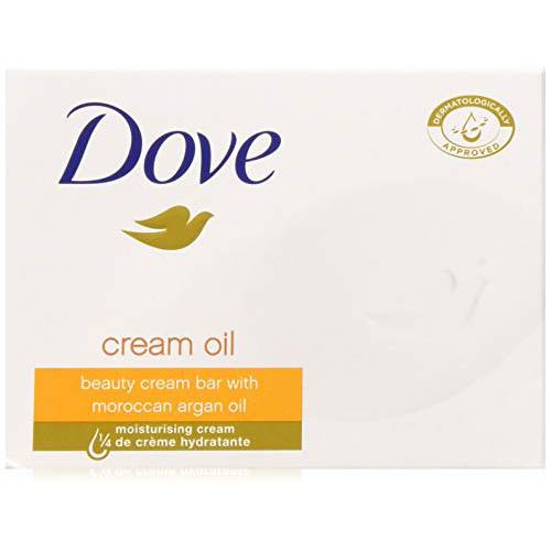 Dove Beauty Cream Bar With Moroccan Argan Oil, 3.5 Ounce / 100 Gram (Pack of 12 Bars)