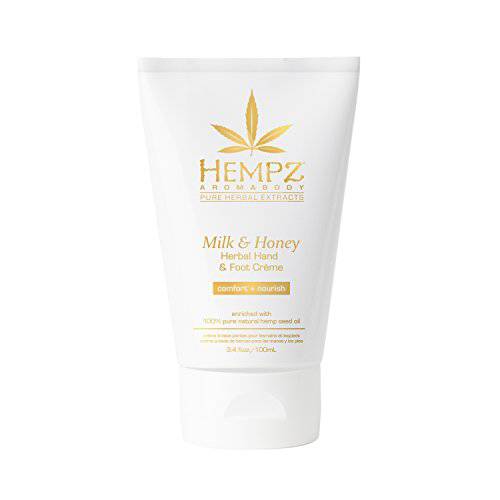 Hempz Milk and Honey Herbal Hand and Foot Creme, 3.4 Ounce