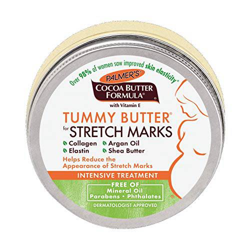 Palmer’s Cocoa Butter Formula Tummy Butter Balm for Stretch Marks and Pregnancy Skin Care, 4.4 Ounces (Pack of 3)