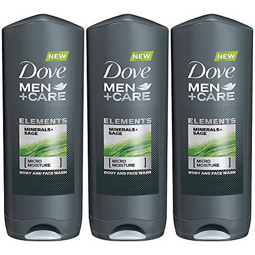 Dove Men + Care Elements Body Wash, Minerals and Sage, 13.5 Ounce (Pack of 3)
