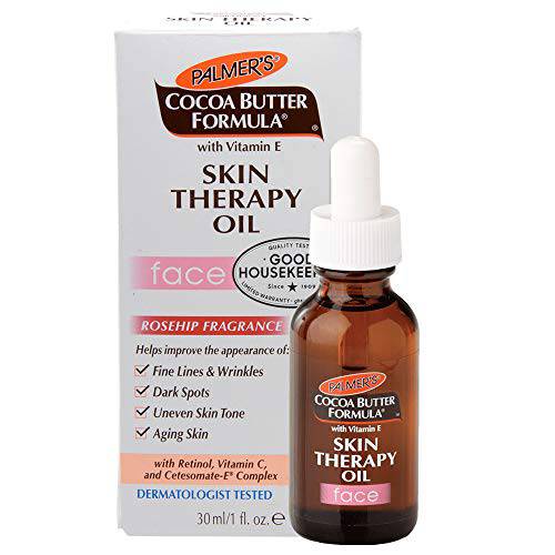 Palmer’s Cocoa Butter Formula Moisturizing Skin Therapy Oil for Face with Vitamin E, Rosehip Fragrance ,1 Fl Oz (Pack of 1)